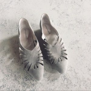 Jeffrey Campbell Grey Leather Flats - 8